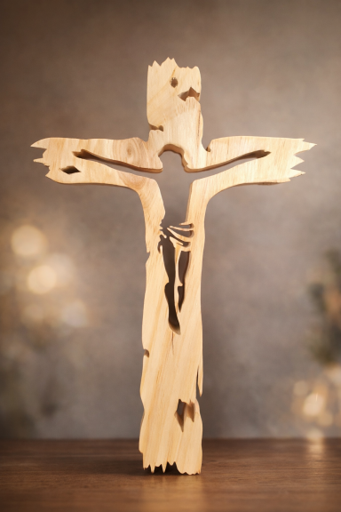 29€ Croix en bois massif dentellée